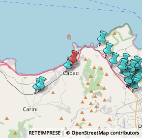 Mappa 90040 Capaci PA, Italia (5.908)