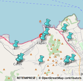 Mappa 90040 Capaci PA, Italia (5.22923)