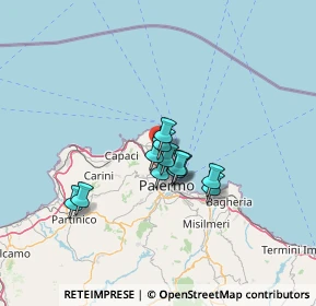 Mappa Via Cortile Privato, 90146 Palermo PA, Italia (10.11333)