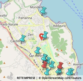 Mappa Via Cortile Privato, 90146 Palermo PA, Italia (3.03933)