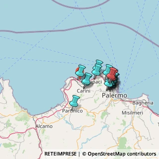 Mappa Via Piraineto, 90044 Carini PA, Italia (12.426)