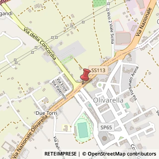 Mappa Via Olivarella Nazionale, 91, 98057 Milazzo ME, Italia, 98040 Merì, Messina (Sicilia)