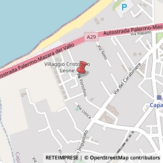 Mappa Via Portofino, 34, 90040 Capaci, Palermo (Sicilia)