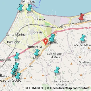 Mappa Via Della Concordia, 98057 Barcellona Pozzo di Gotto ME, Italia (3.45154)