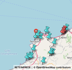 Mappa Strada Perimetrale Aeroporto Falcone Borsellino PMO, 90045 Cinisi PA, Italia (10.2145)