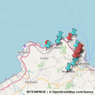 Mappa E90, 90044 Carini PA, Italia (10.4125)