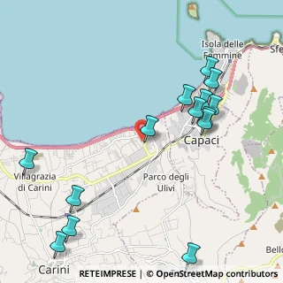 Mappa Via del Cinghiale, 90044 Carini PA, Italia (2.81429)