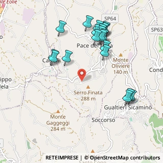 Mappa Via Fausto Coppi, 98042 Pace del Mela ME, Italia (1.2485)