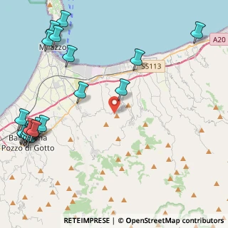 Mappa Via Fausto Coppi, 98042 Pace del Mela ME, Italia (7.0085)