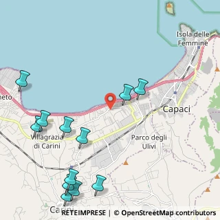 Mappa Via Volpe, 90044 Carini PA, Italia (3.19167)