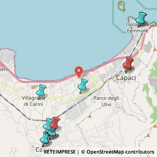 Mappa Via Volpe, 90044 Carini PA, Italia (3.76308)