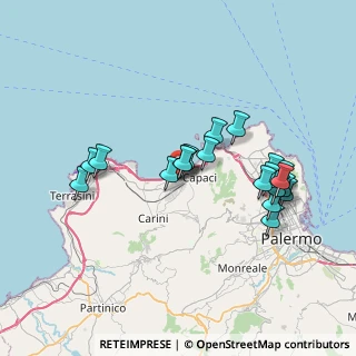 Mappa Via Balena, 90044 Carini PA, Italia (7.6125)
