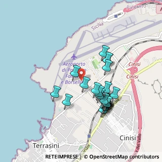 Mappa Via Pier Santi Mattarella, 90045 Cinisi PA, Italia (0.92692)