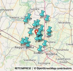 Mappa Via don Pasquino Borghi, 42015 Correggio RE, Italia (9.6135)