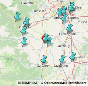 Mappa Via Santo Sudario, 10068 Villafranca Piemonte TO, Italia (17.83368)