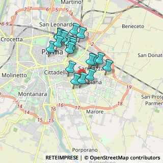 Mappa Via Oradour, 43123 Parma PR, Italia (1.5125)