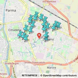 Mappa Via Oradour, 43123 Parma PR, Italia (0.8175)