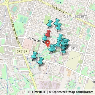 Mappa Via Oradour, 43123 Parma PR, Italia (0.341)
