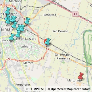 Mappa Via Giuseppe Meazza, 43122 Parma PR, Italia (3.33385)