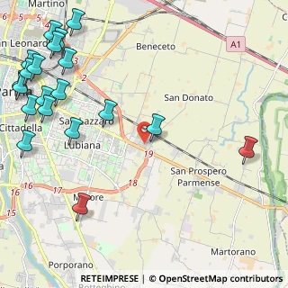 Mappa Via Giuseppe Meazza, 43122 Parma PR, Italia (3.2665)