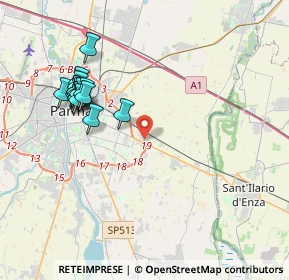 Mappa Via Giuseppe Meazza, 43122 Parma PR, Italia (4.07125)