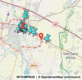 Mappa Via Giuseppe Meazza, 43122 Parma PR, Italia (3.81294)