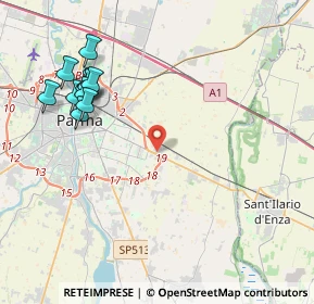 Mappa Via Tagliani, 43122 Parma PR, Italia (4.73091)