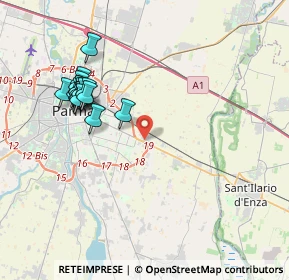 Mappa Via Tagliani, 43122 Parma PR, Italia (3.99938)
