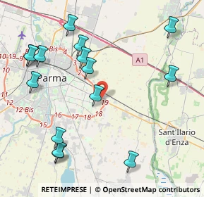 Mappa Via R. Tagliani, 43122 Parma PR, Italia (4.94067)