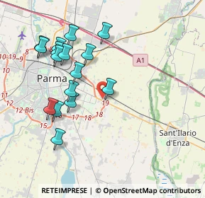 Mappa Via R. Tagliani, 43122 Parma PR, Italia (3.9775)