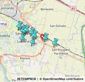 Mappa Via Tagliani, 43122 Parma PR, Italia (1.54727)