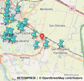 Mappa Via Tagliani, 43122 Parma PR, Italia (2.8785)