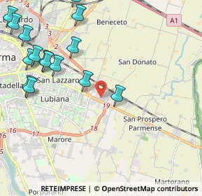 Mappa Via R. Tagliani, 43122 Parma PR, Italia (2.74067)
