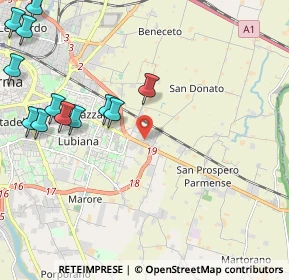 Mappa Via R. Tagliani, 43122 Parma PR, Italia (2.78167)