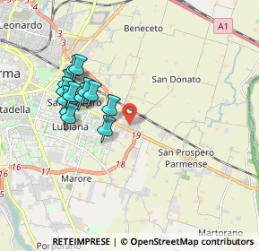 Mappa Via R. Tagliani, 43122 Parma PR, Italia (1.75846)