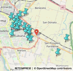 Mappa Via R. Tagliani, 43122 Parma PR, Italia (2.202)