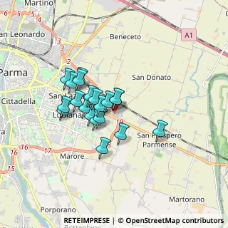 Mappa Via Tagliani, 43122 Parma PR, Italia (1.271)