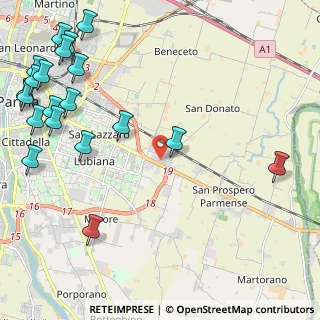 Mappa Via R. Tagliani, 43122 Parma PR, Italia (3.214)