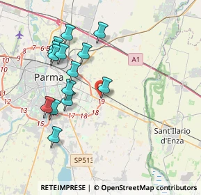 Mappa Piazza Bruno Mora, 43122 Parma PR, Italia (3.81429)