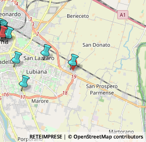 Mappa Via Leopoldo Casanova, 43100 Parma PR, Italia (3.855)