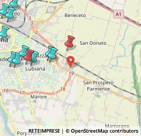 Mappa Piazza Bruno Mora, 43122 Parma PR, Italia (2.91583)