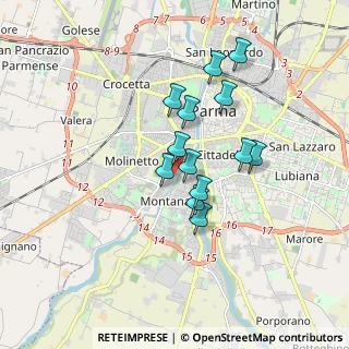 Mappa Via Baganza, 43125 Parma PR, Italia (1.38615)