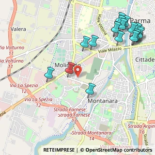 Mappa Via Guglielmo Minari, 43125 Parma PR, Italia (1.4915)
