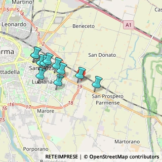 Mappa Strada San Donato, 43122 Parma PR, Italia (1.77364)