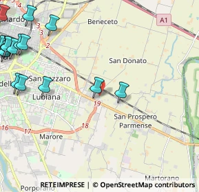 Mappa Strada San Donato, 43122 Parma PR, Italia (3.38118)