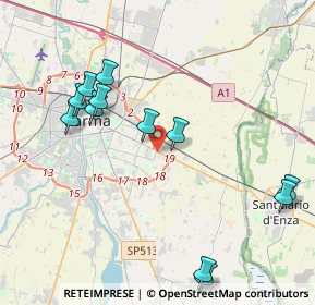 Mappa Strada Guglielmo Marconi, 43122 Parma PR, Italia (4.55)