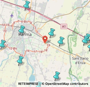 Mappa Strada Guglielmo Marconi, 43122 Parma PR, Italia (6.19667)