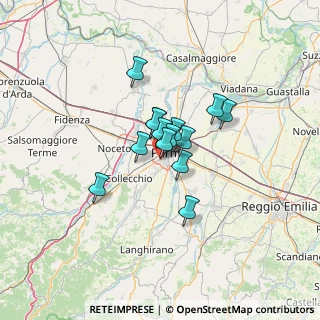 Mappa Via Giuseppe Calestani, 43125 Parma PR, Italia (7.85143)