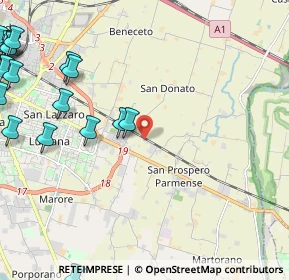 Mappa Strada S. Donato, 43122 Parma PR, Italia (3.5015)