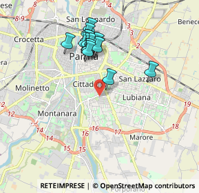 Mappa Via Montebello, 43123 Parma PR, Italia (1.70667)